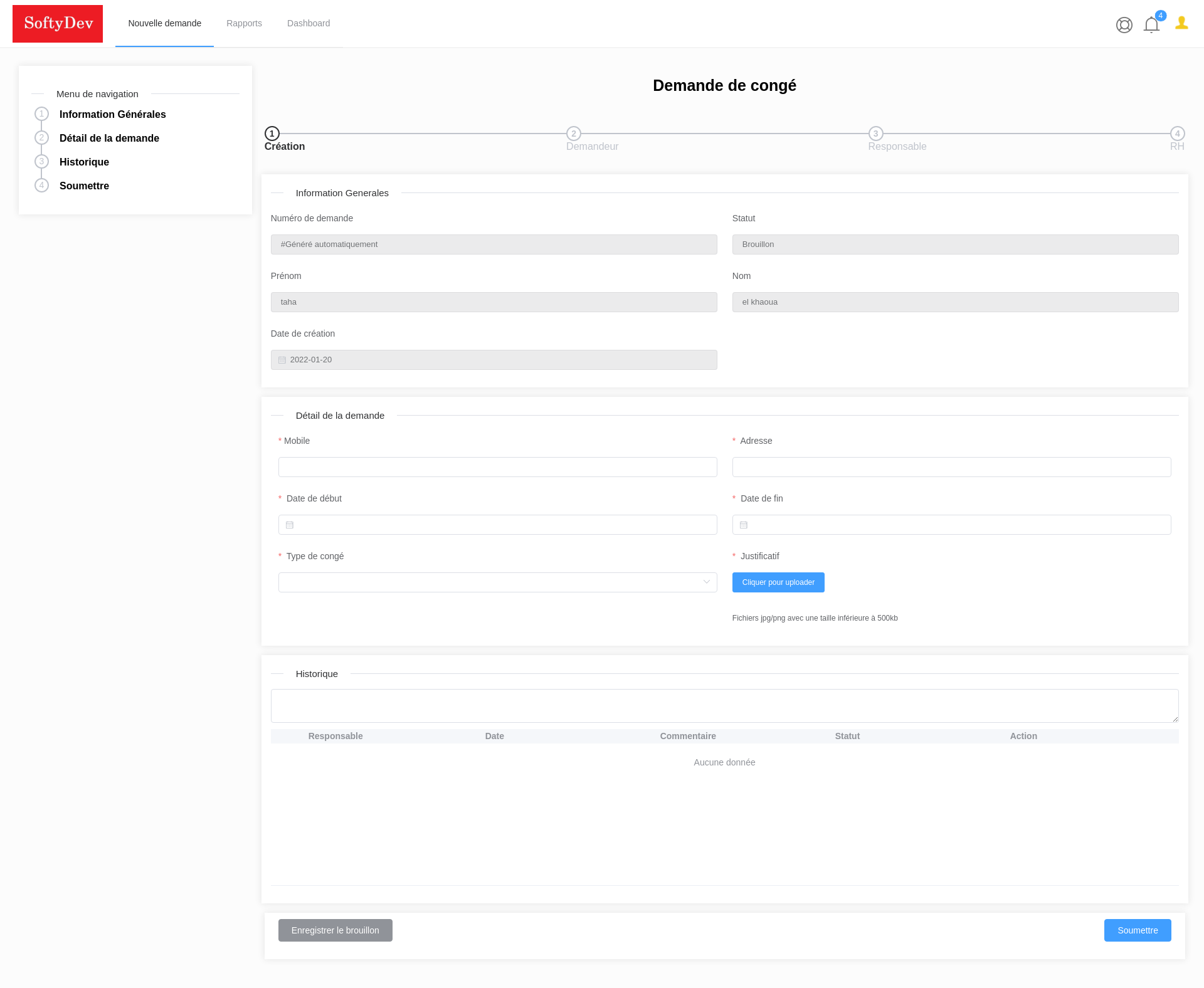 Application de gestion de congé 2024 - Softyflow
