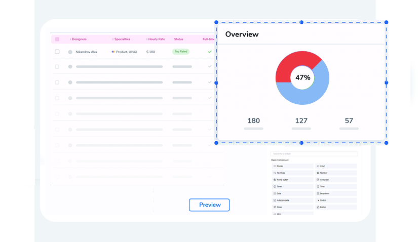 Interface utilisateur du logiciel workflow