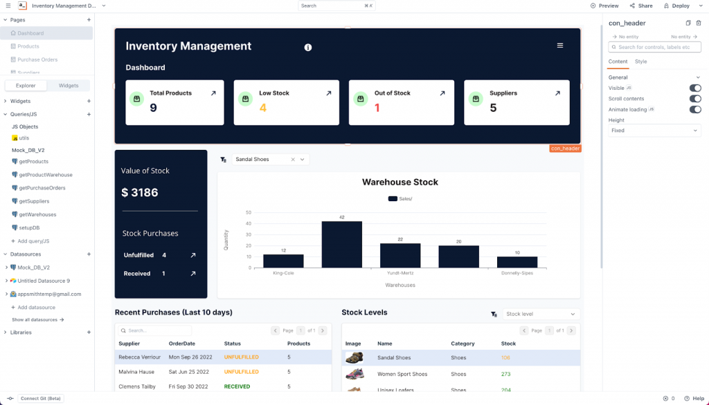 logiciel low code appsmith des applis métier